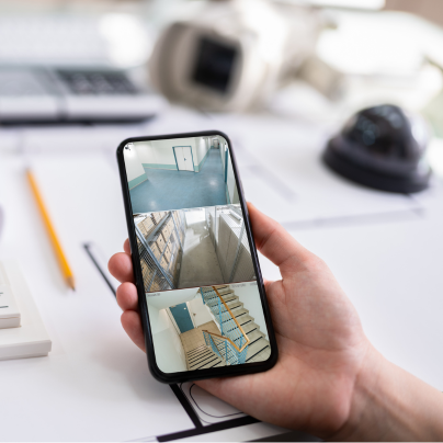 Greenville security camera feed on cell phone